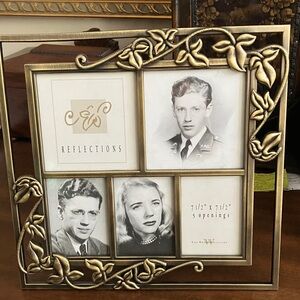 The Weston Gallery 5-Opening Decorative Photo Frame in Antique Brass